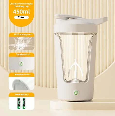 Rechargeable Electric Protein Shaker Bottle – Portable Self-Stirring Mixer Cup for Shakes & Supplements