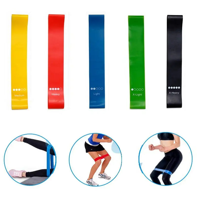 Resistance Bands - Pilates Sport Training Elastic Bands - 0.35mm-1.1mm Indoor Outdoor Fitness