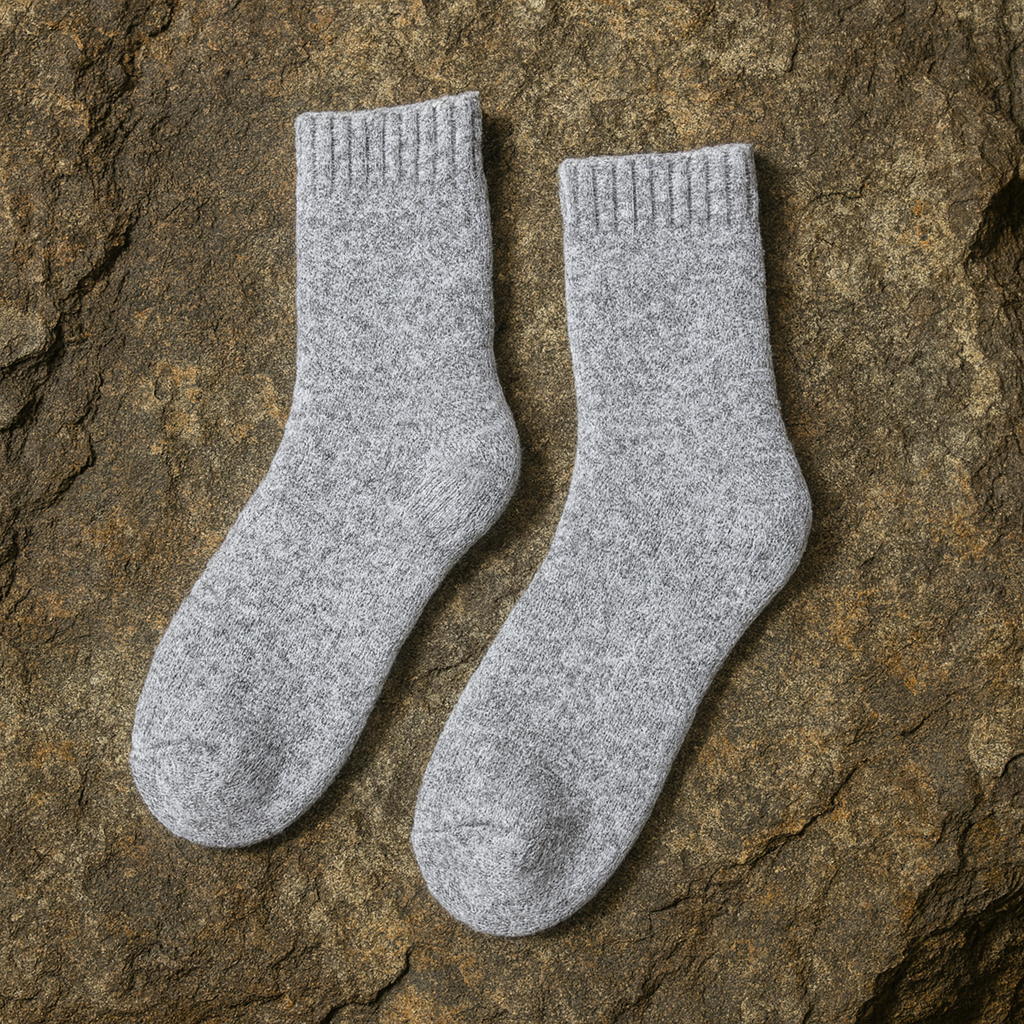 Luxury Men’s Cotton Crew Socks – Classic Fit, Reinforced Heel & Toe