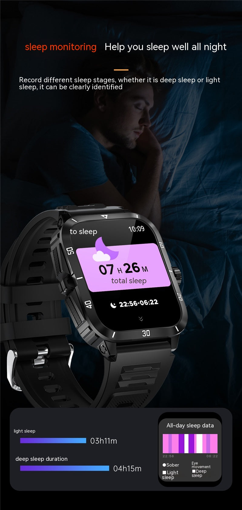 SmartWatch with Bluetooth Calling - Outdoor Smart Sports Watch