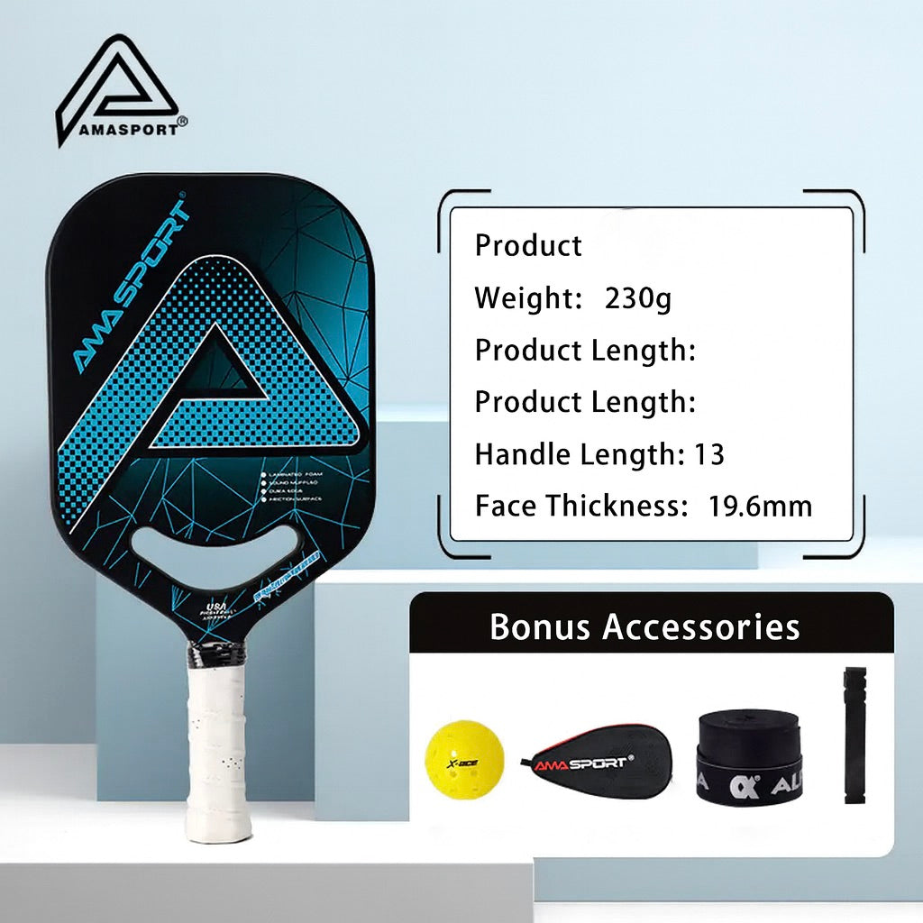 AMA SPORT Future 003 Pickleball Paddle - USAPA Approved Carbon Fiber Paddle