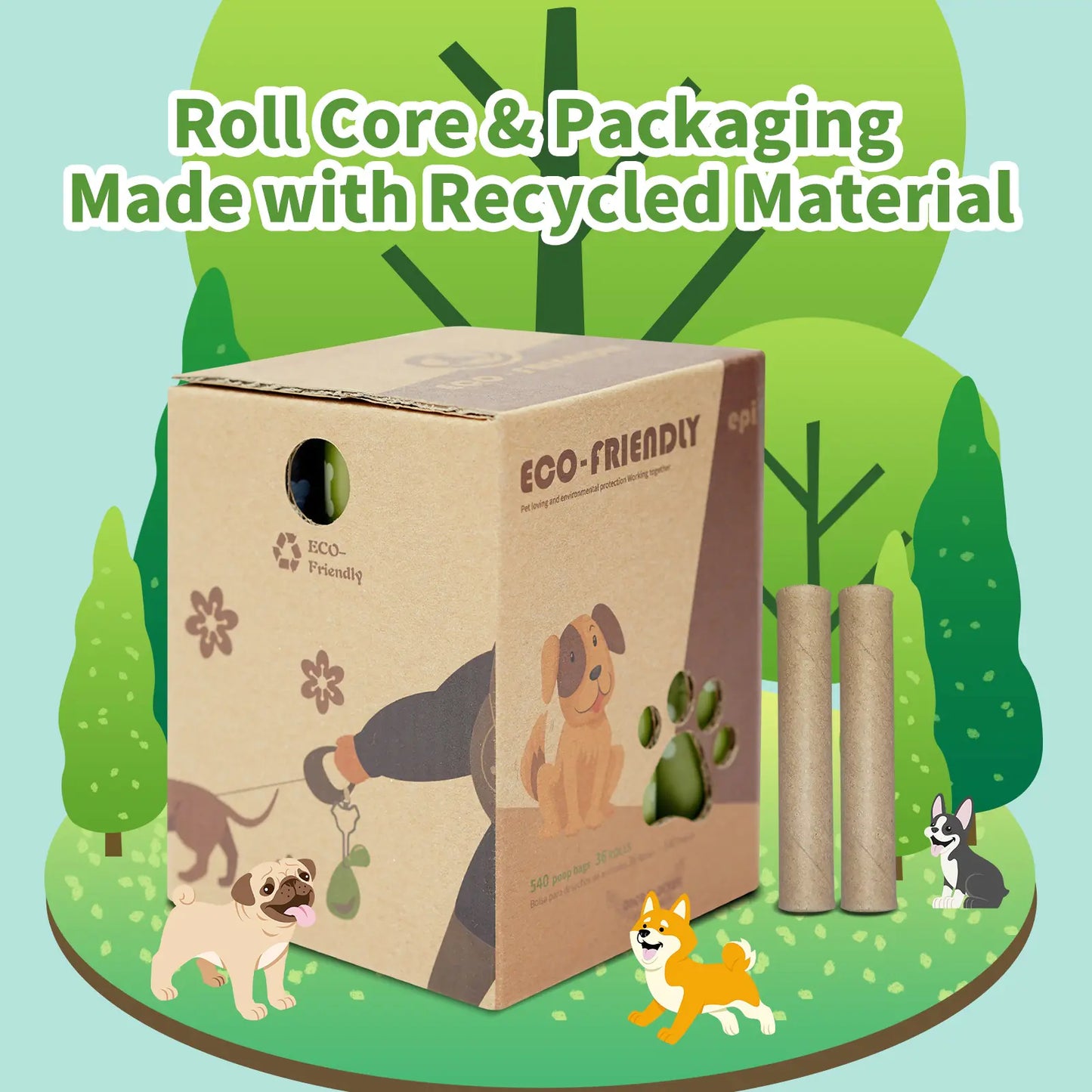 Bio-degradable Pet Waste Bags with Dispenser