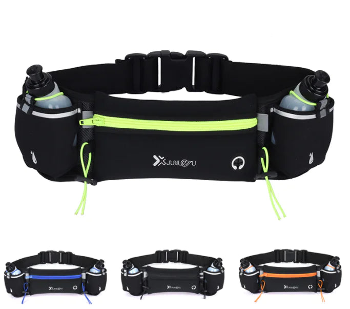 Waterproof Running Belt - Waist Bag with Bottles