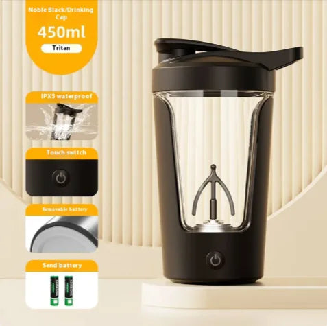 Rechargeable Electric Protein Shaker Bottle – Portable Self-Stirring Mixer Cup for Shakes & Supplements