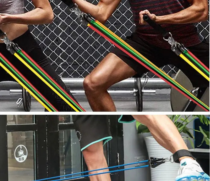 Resistance Bands Set – Adjustable Exercise Bands with Handles, Ankle Straps & Door Anchor for Full Body Workouts