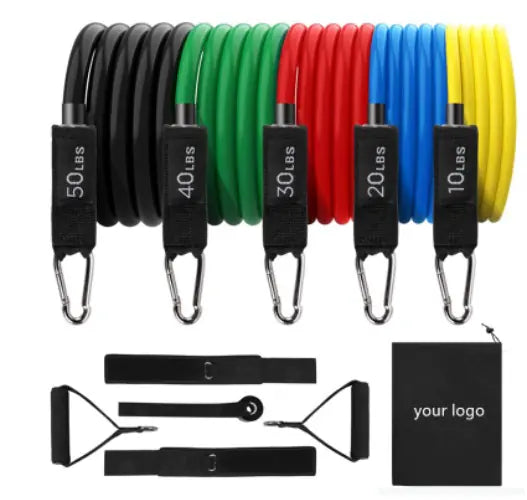 Resistance Bands Set – Adjustable Exercise Bands with Handles, Ankle Straps & Door Anchor for Full Body Workouts