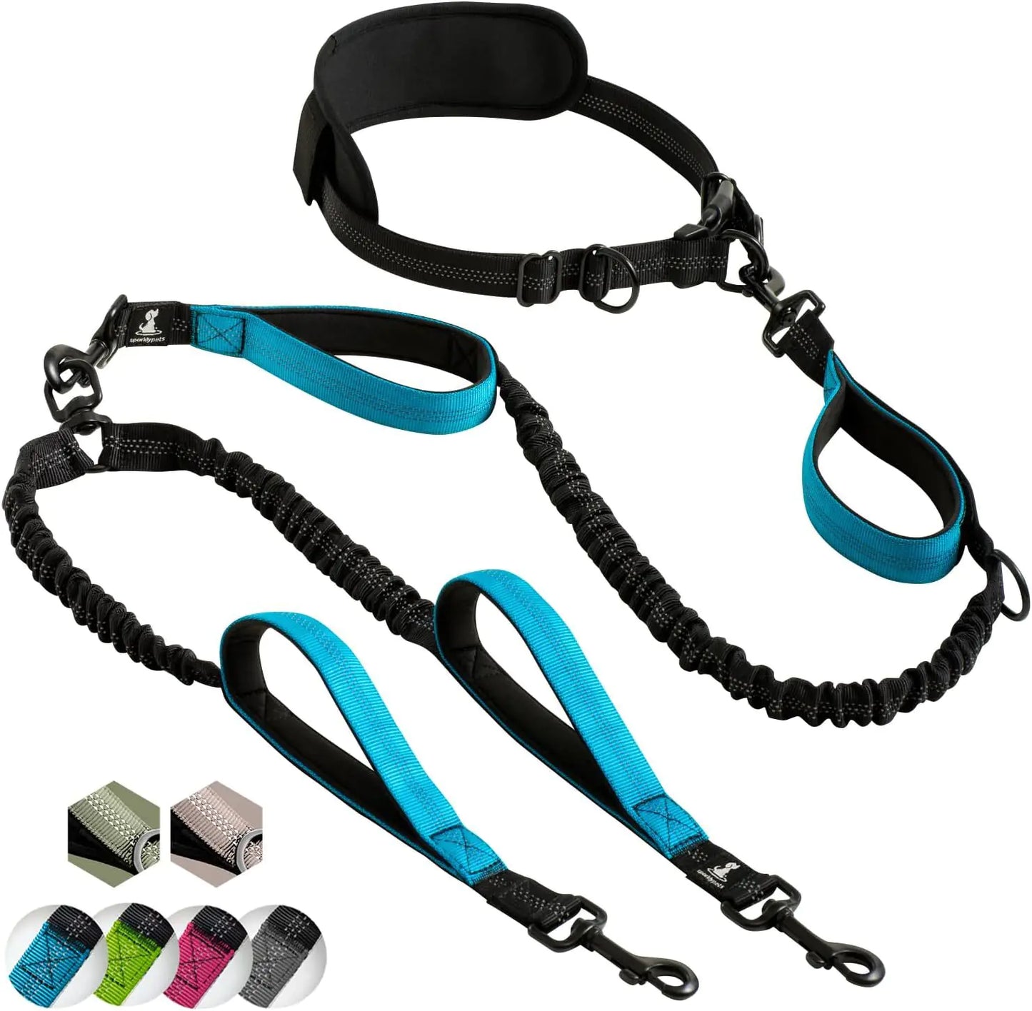 Hands Free Pet Leash - HEAVY DUTY Double Dog Leash