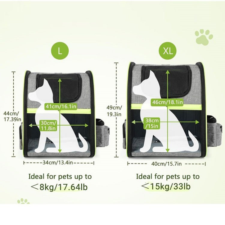 Expandable Pet Travel Backpack Carrier – Breathable, Portable & Comfortable for Cats and Dogs