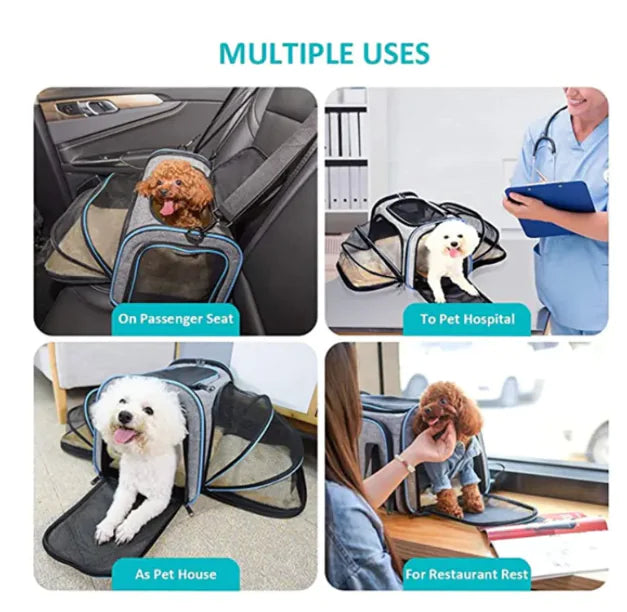 Foldable pet Carrier Bag for dogs or cats