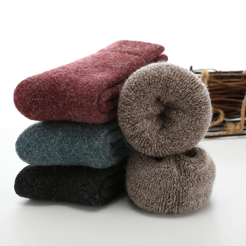 Luxury Wool Socks – Rabbit Hair Fleece & Cashmere Blend for Supreme Comfort