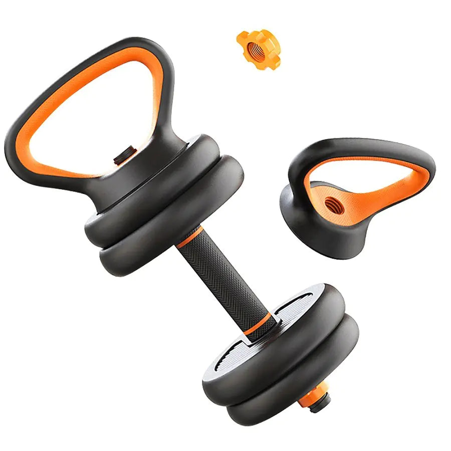 Adjustable Dumbbell Set 50LB – 6-in-1 Weights with Barbell, Kettlebell & Push-Up Handles for Home Gym