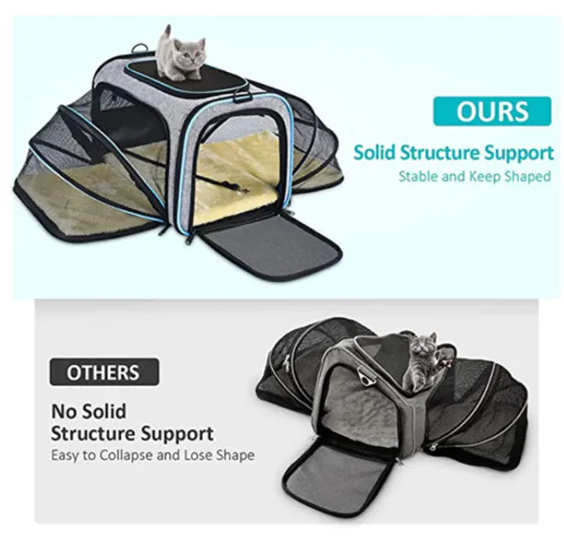Foldable pet Carrier Bag for dogs or cats