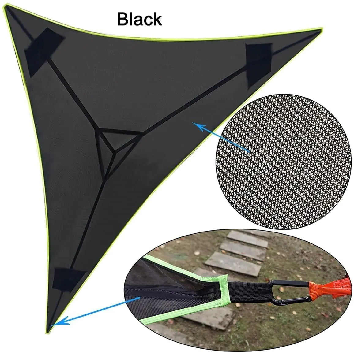 Multi-Person Triangular Mesh Hammock – Fun for Family & Friends, Outdoor Relaxation