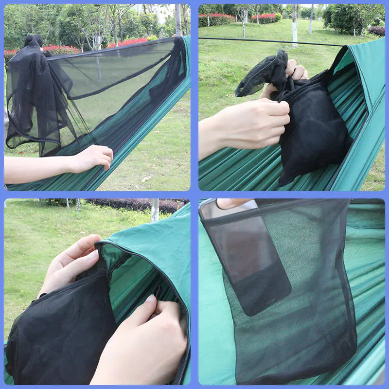 Pro Series Camping Hammock with Detachable Bug Net – Lightweight, Durable & Adventure-Ready
