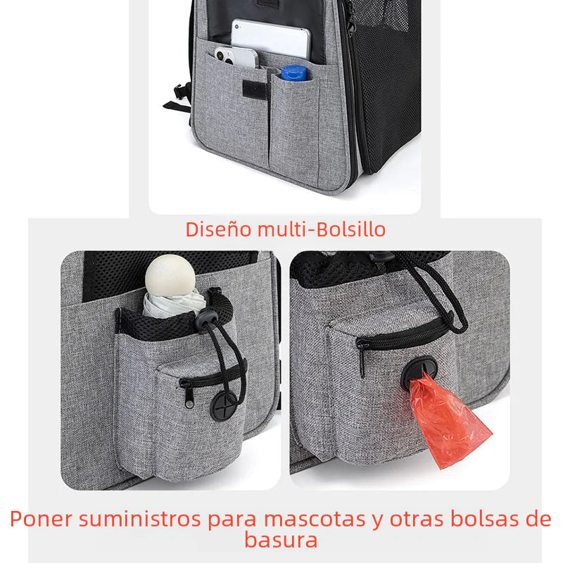 Expandable Pet Travel Backpack Carrier – Breathable, Portable & Comfortable for Cats and Dogs