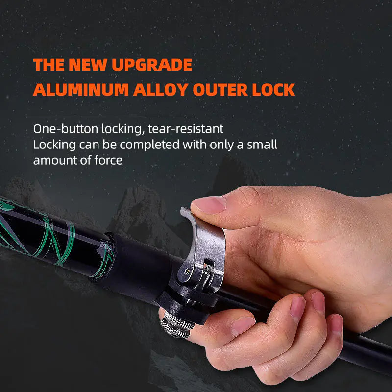 Ultra-Light Carbon Fiber Walking Pole - Telescopic Climbing Pole
