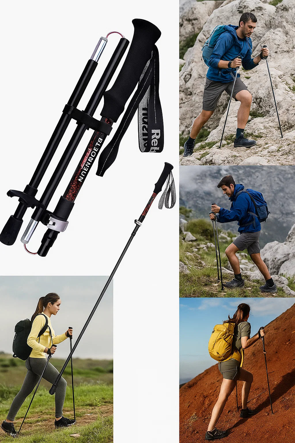 Ultra-Light Carbon Fiber Walking Pole - Telescopic Climbing Pole