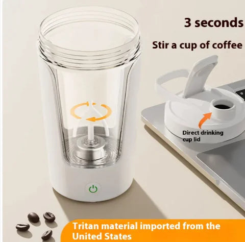 Rechargeable Electric Protein Shaker Bottle – Portable Self-Stirring Mixer Cup for Shakes & Supplements