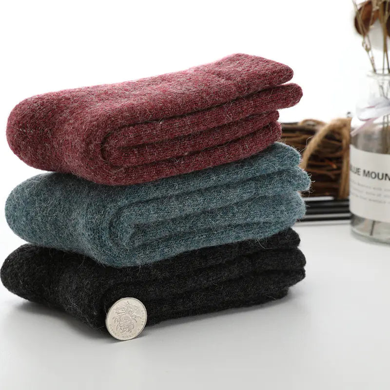 Luxury Wool Socks – Rabbit Hair Fleece & Cashmere Blend for Supreme Comfort