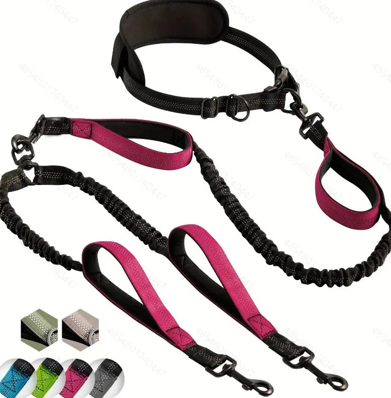 Hands Free Pet Leash - HEAVY DUTY Double Dog Leash