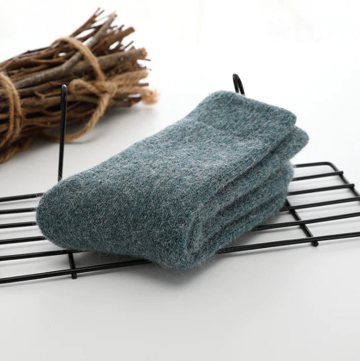 Luxury Wool Socks – Rabbit Hair Fleece & Cashmere Blend for Supreme Comfort