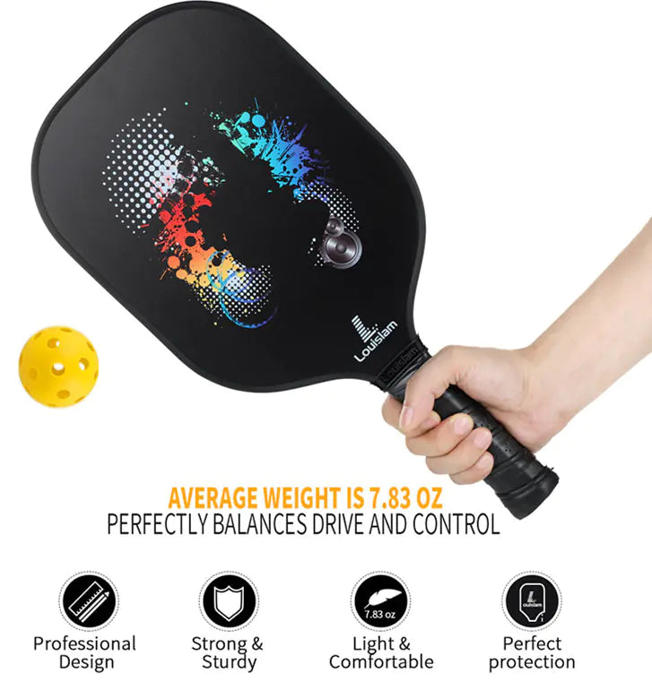 USA Pickleball Approved Paddle – Lightweight, Durable Carbon Fiber Face with Comfort Grip