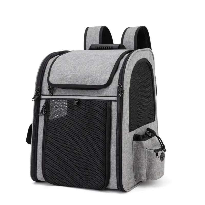 Expandable Pet Travel Backpack Carrier – Breathable, Portable & Comfortable for Cats and Dogs