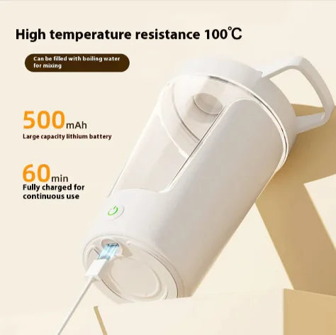 Rechargeable Electric Protein Shaker Bottle – Portable Self-Stirring Mixer Cup for Shakes & Supplements