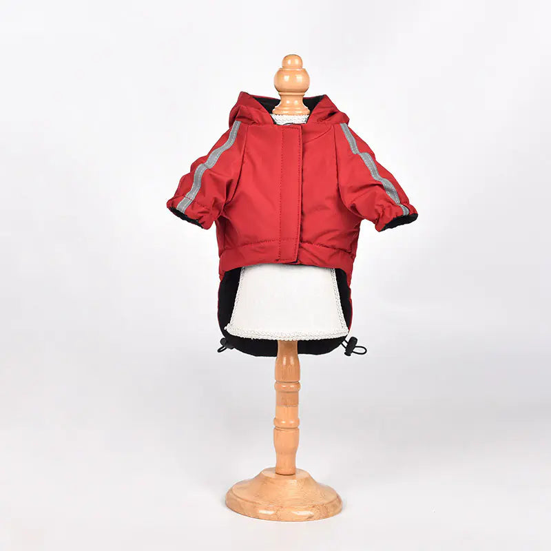 Premium Waterproof Fleece Dog Jacket – Insulated Hoodie