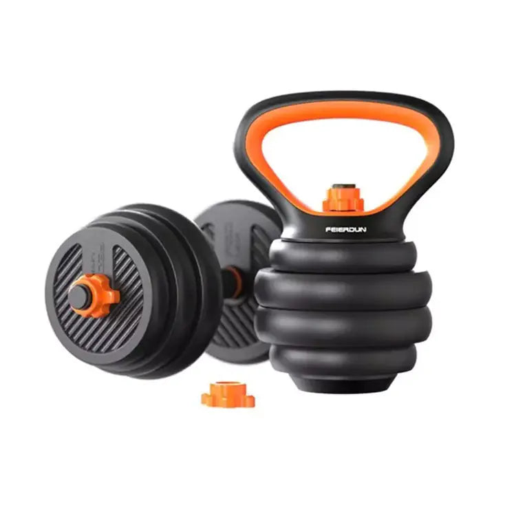 Adjustable Dumbbell Set 50LB – 6-in-1 Weights with Barbell, Kettlebell & Push-Up Handles for Home Gym