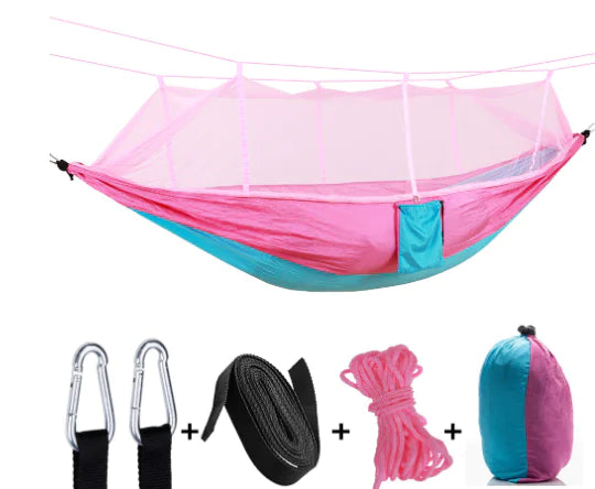 Mosquito Net Hammock -Straps & rope included! Lightweight Outdoor Hammock