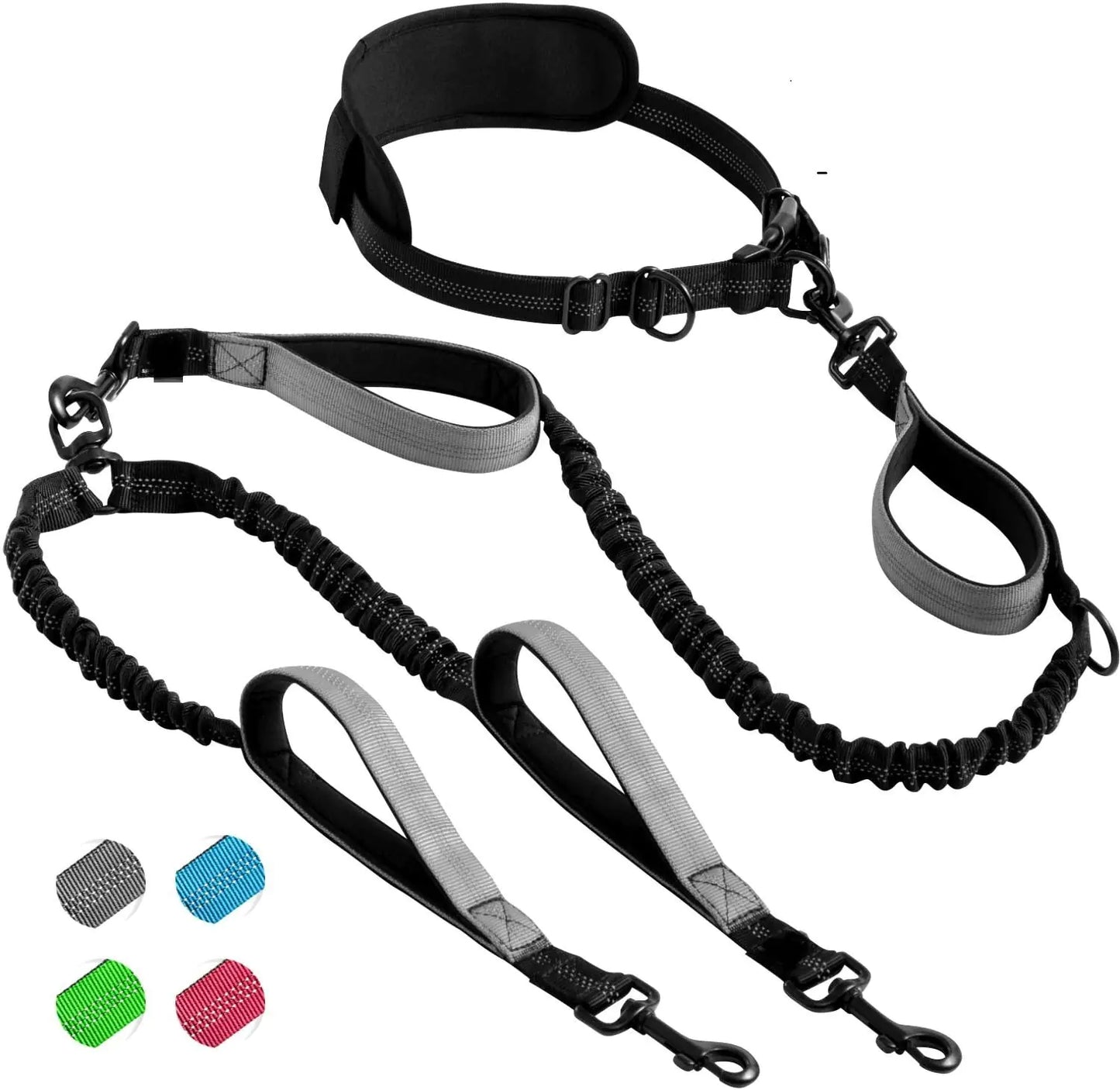 Hands Free Pet Leash - HEAVY DUTY Double Dog Leash