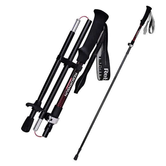 Ultra-Light Carbon Fiber Walking Pole - Telescopic Climbing Pole