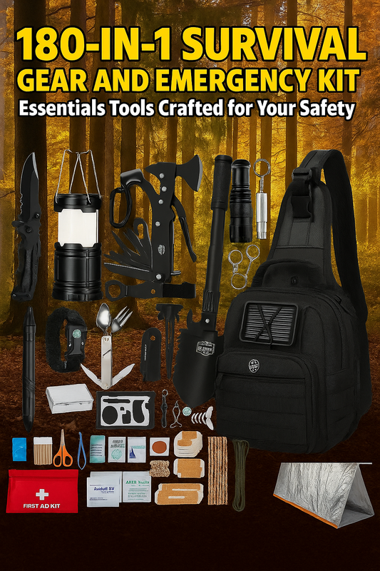 Survival Kit 265 Pcs Emergency Gear and Supplies First Aid Bug Out Go Bag EDC Molle System Backpack Hiking Camping Outdoor Accessories Hunting Gifts for Men.