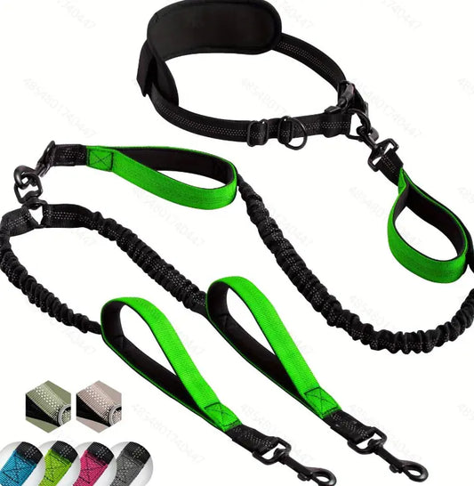 Hands Free Pet Leash - HEAVY DUTY Double Dog Leash
