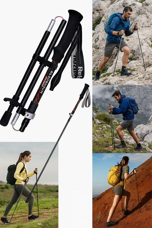 Ultra-Light Carbon Fiber Walking Pole - Telescopic Climbing Pole
