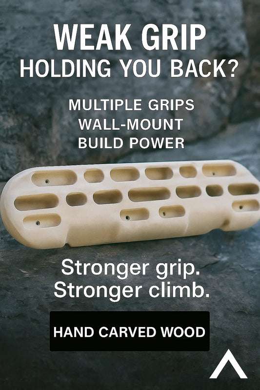 Hand Carved Wooden Climbing Board - At Home RockClimbing