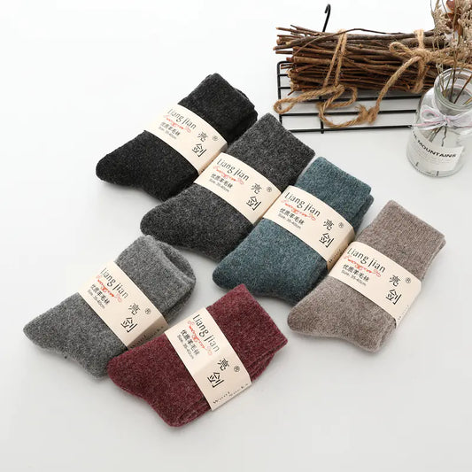Luxury Wool Socks – Rabbit Hair Fleece & Cashmere Blend for Supreme Comfort