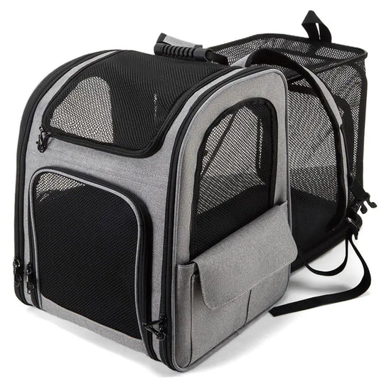 Expandable Pet Travel Backpack Carrier – Breathable, Portable & Comfortable for Cats and Dogs
