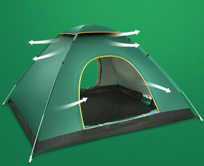 Automatic Pop-Up Camping Tent – Waterproof 2-3 Person Instant Setup Tent for Outdoor, Hiking, Backpacking & Beach