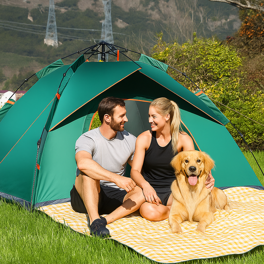 Automatic Pop-Up Camping Tent – Waterproof 2-3 Person Instant Setup Tent for Outdoor, Hiking, Backpacking & Beach