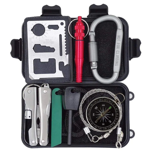 Outdoor Survival Kit 7 in 1 Emergency Survival Gear camping/hiking accessory kit