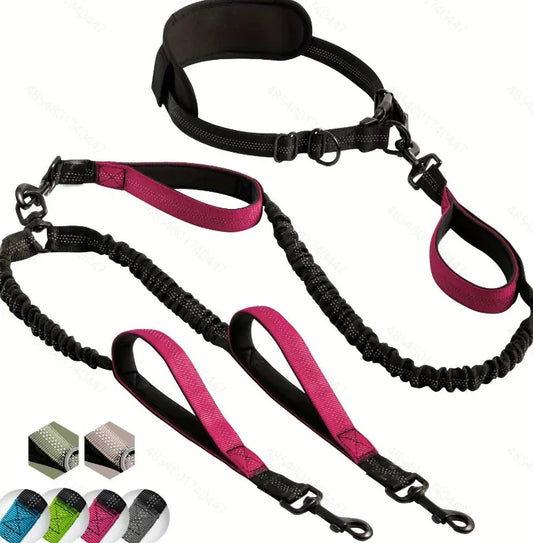 Hands Free Pet Leash - HEAVY DUTY Double Dog Leash