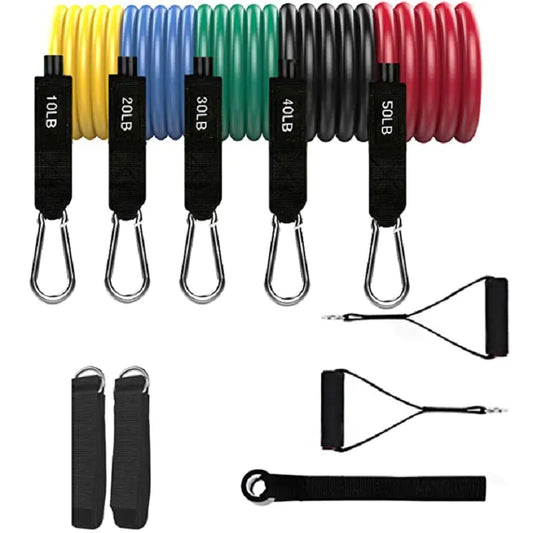 Resistance Bands Set – Adjustable Exercise Bands with Handles, Ankle Straps & Door Anchor for Full Body Workouts